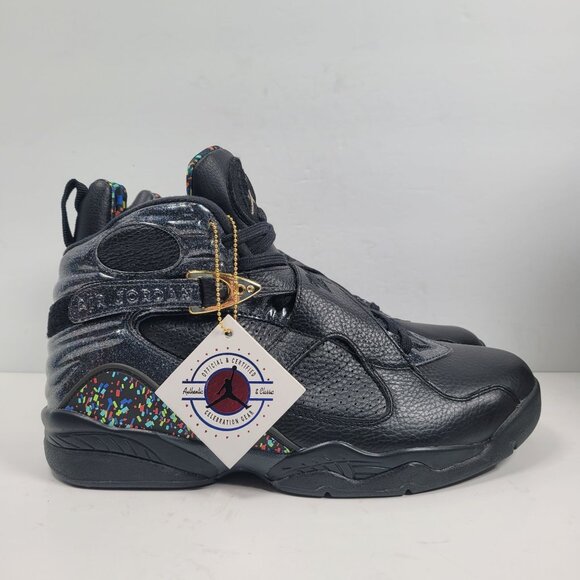 Air Jordan Other - Air Jordan 8 Retro C&C Confetti Men's Black Shoes 832821-004 US Size 12 Like New